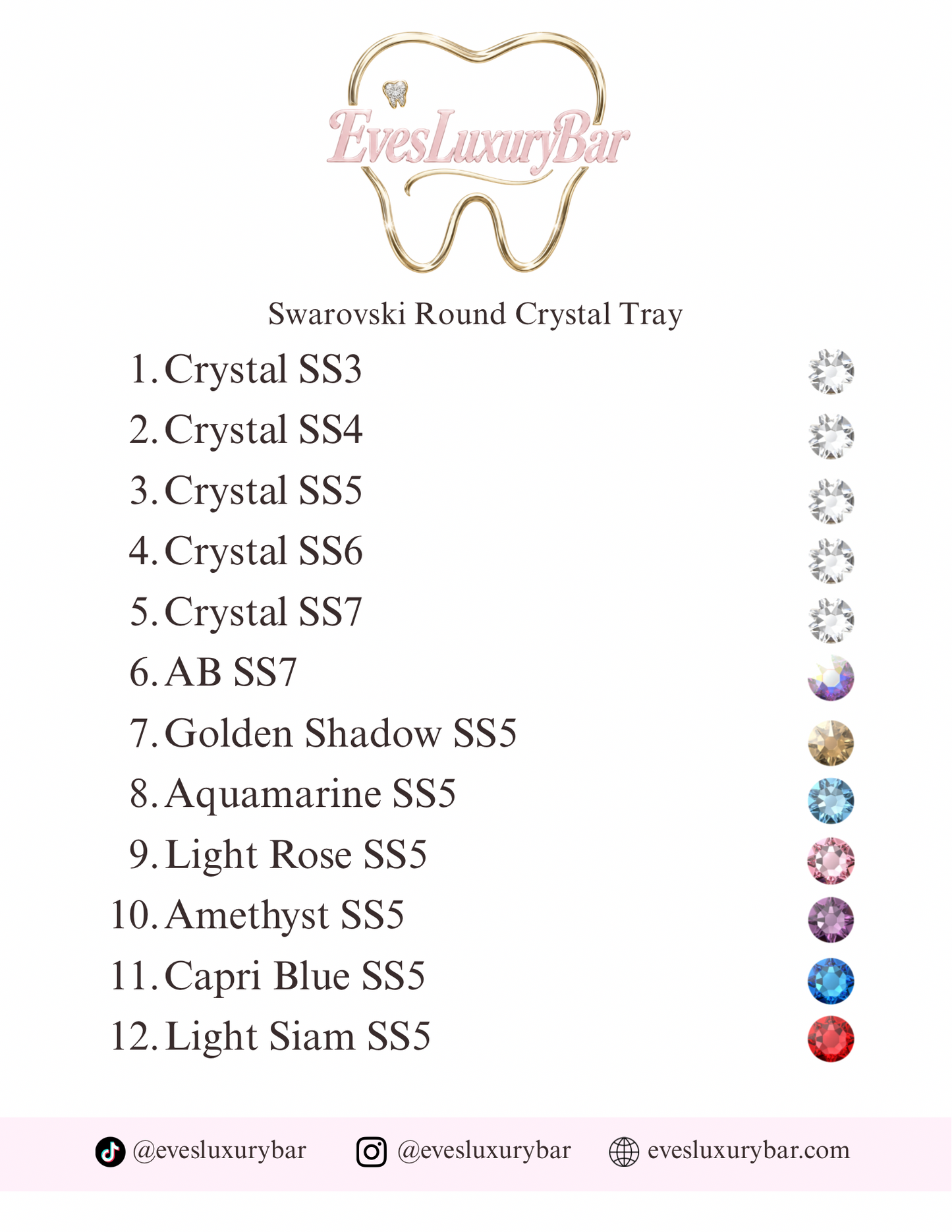 SWAROVSKI ROUND CRYSTAL TRAY