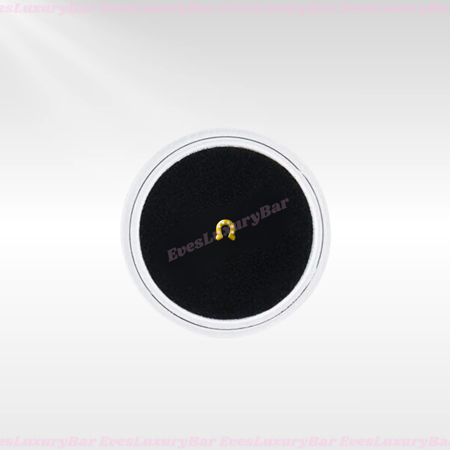 18K GOLD CHARM HORSE SHOE WITH DIAMONDS (preorder)