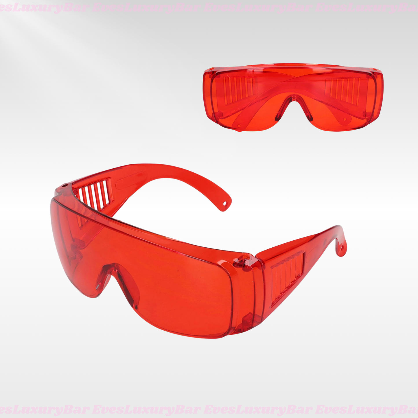 RED PROTECTIVE GOGGLES