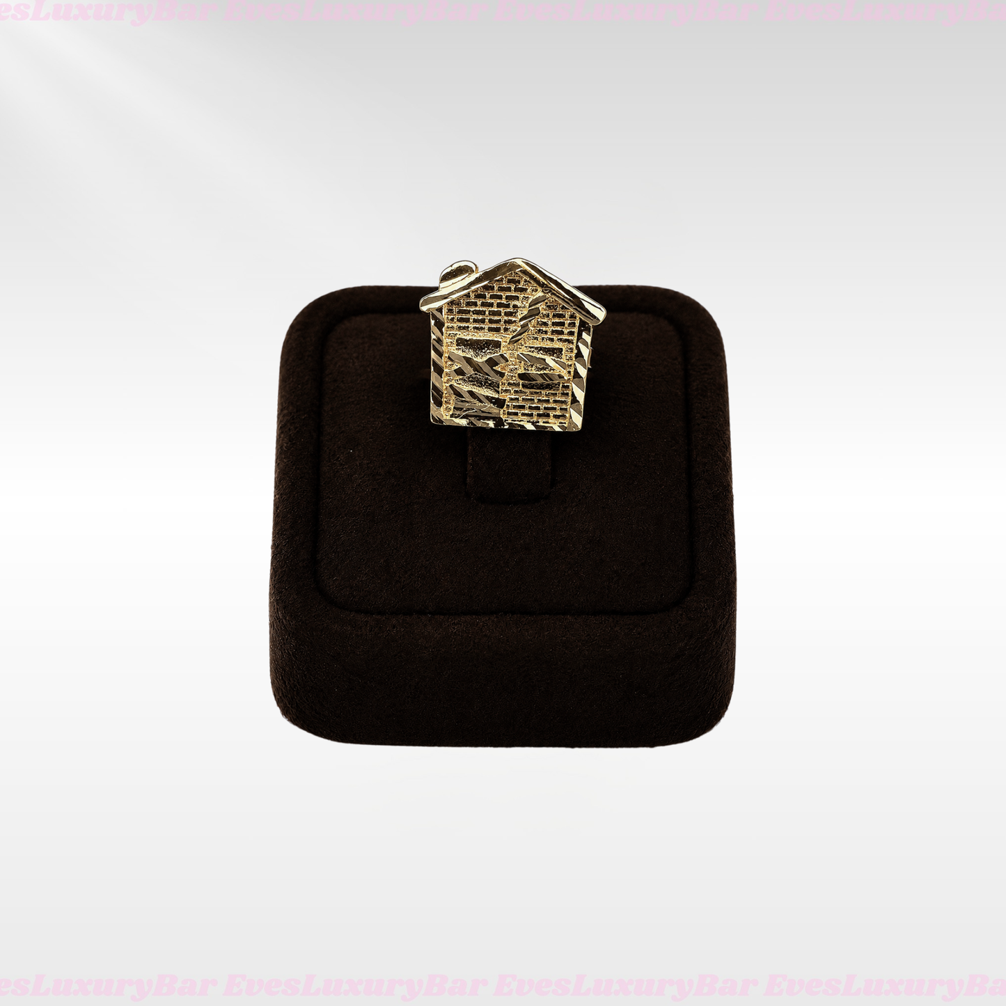 18K GOLD FILLED/PLATED TRAP HOUSE RING