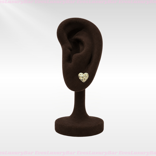 18K GOLD FILLED/PLATED HEART NUGGET EARRINGS