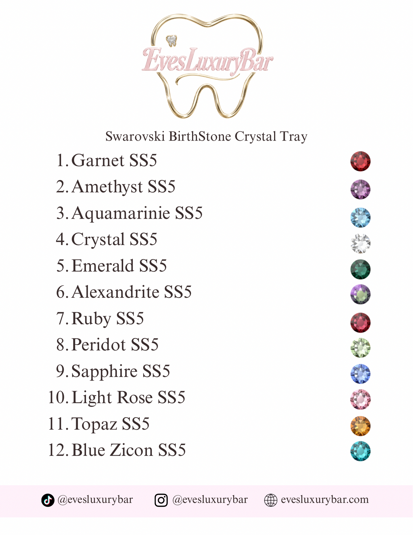 SWAROVSKI BIRTHSTONE CRYSTAL TRAY
