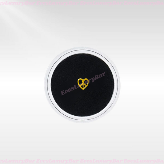 18K GOLD CHARM HEART PEACE SIGN (preorder)