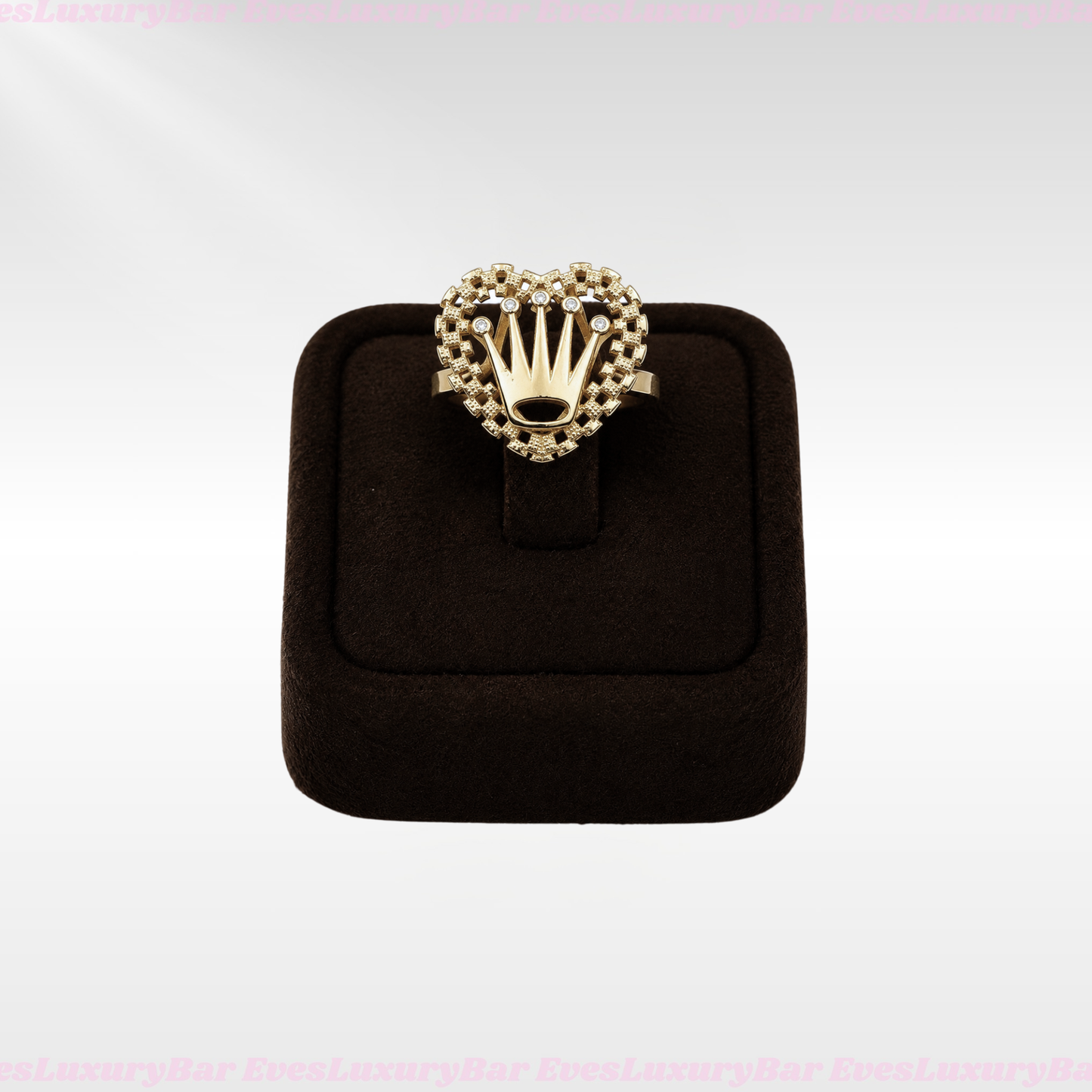 18K GOLD FILLED/PLATED ROLEX HEART RING