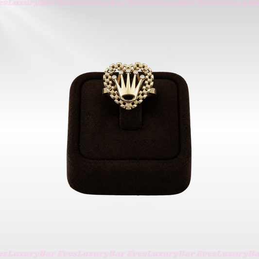 18K GOLD FILLED/PLATED ROLEX HEART RING