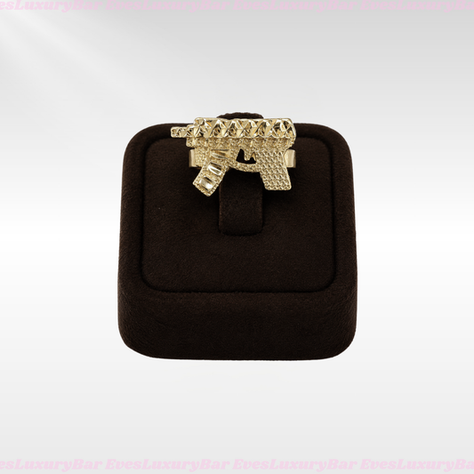 18K GOLD FILLED/PLATED UZI RING