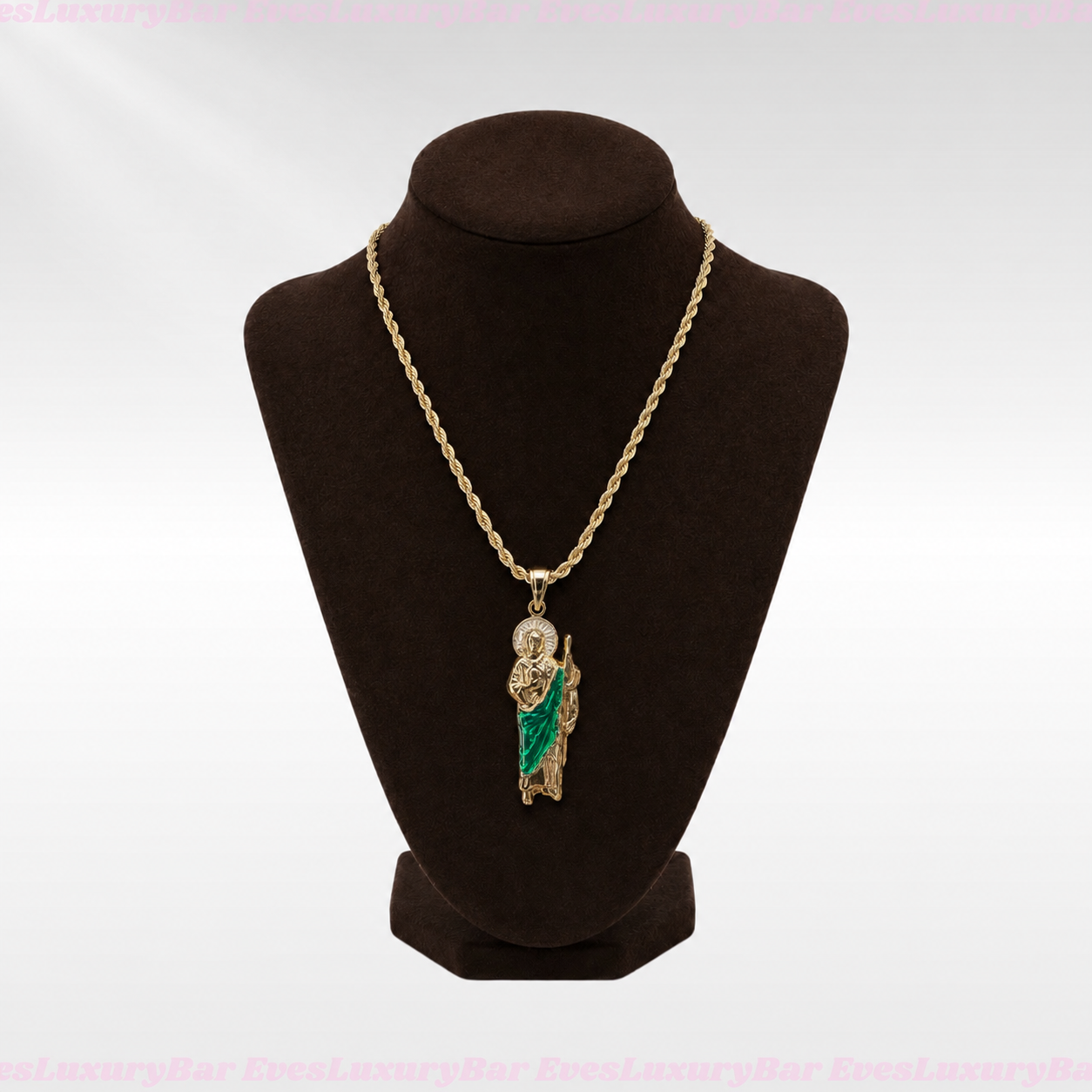 18K GOLD FILLED/PLATED SAINT JUDE ROPE NECKLACE