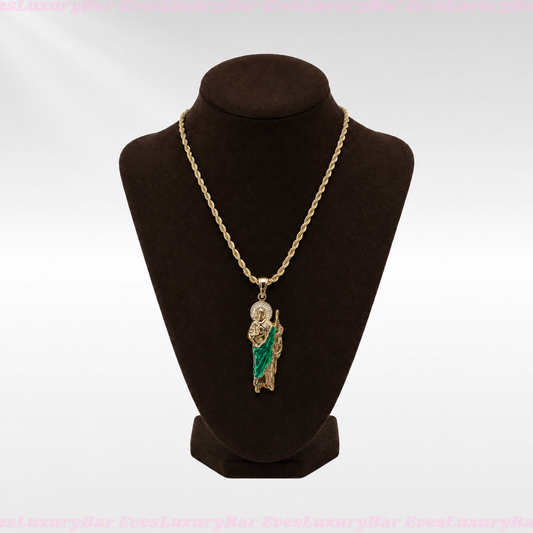 18K GOLD FILLED/PLATED SAINT JUDE ROPE NECKLACE