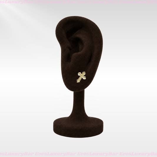 18K GOLD FILLED/PLATED CROSS EARRINGS