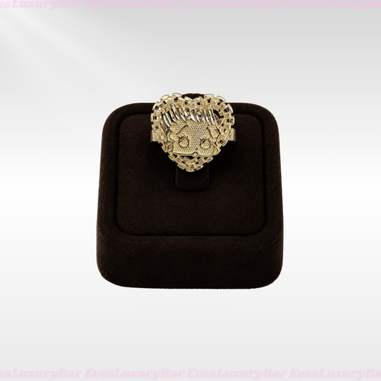 18K GOLD FILLED/PLATED BETTY BOOP HEART RING