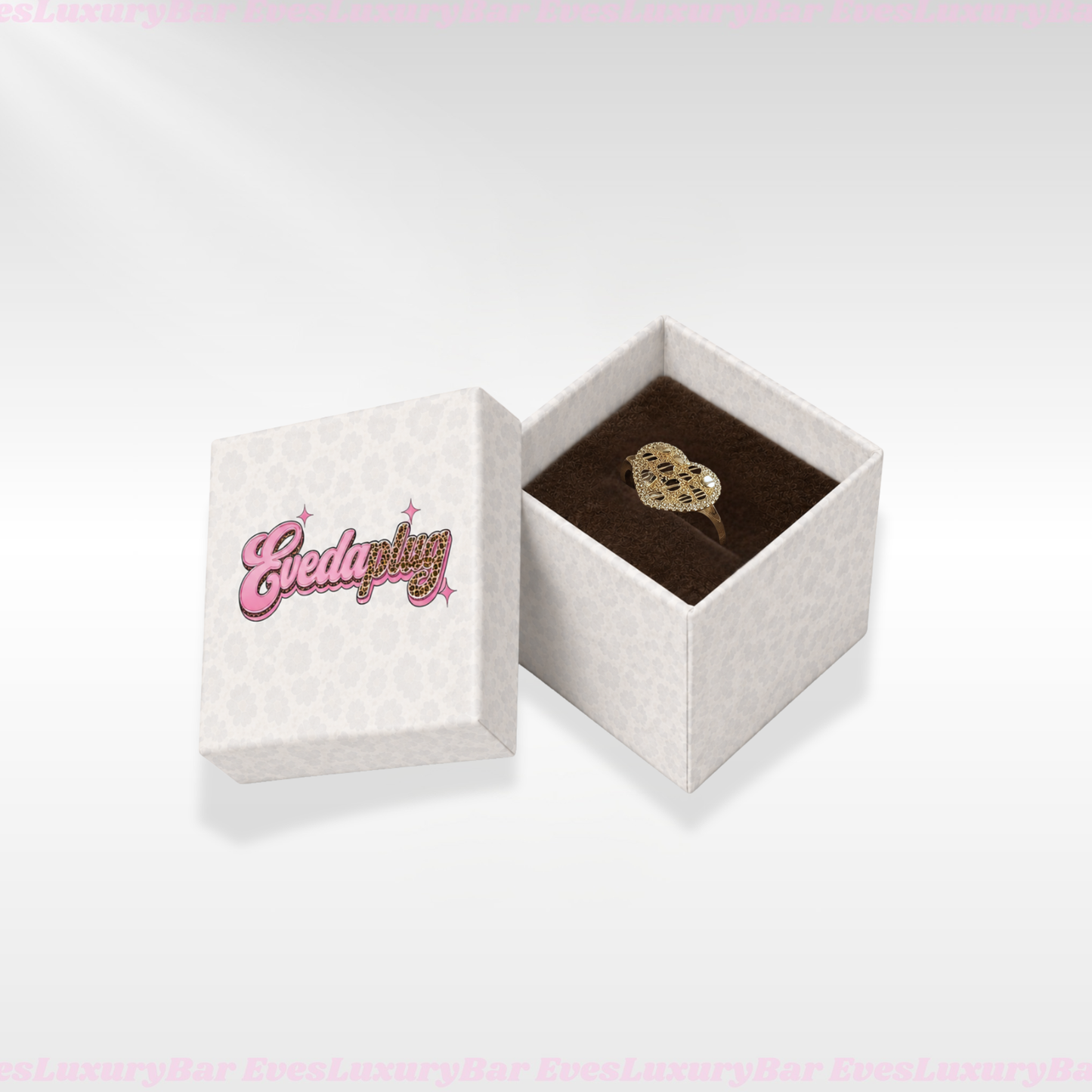 18K GOLD PLATED HEART RING