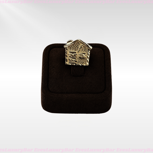 18K GOLD FILLED/PLATED TRAP HOUSE RING