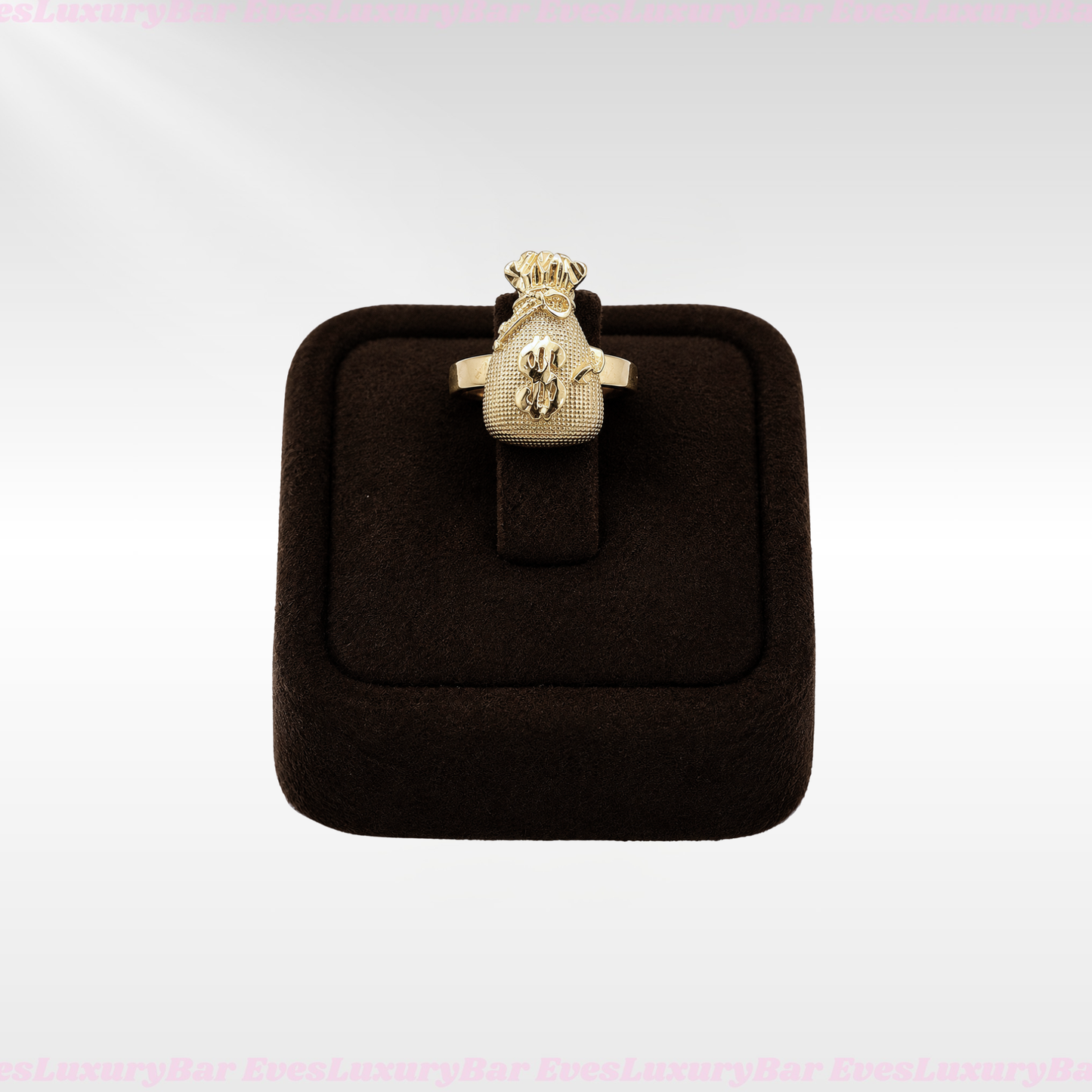 18K GOLD FILLED/PLATED MONEY BAG RING