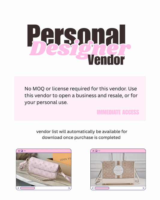 PERSONAL DESIGNER VENDOR
