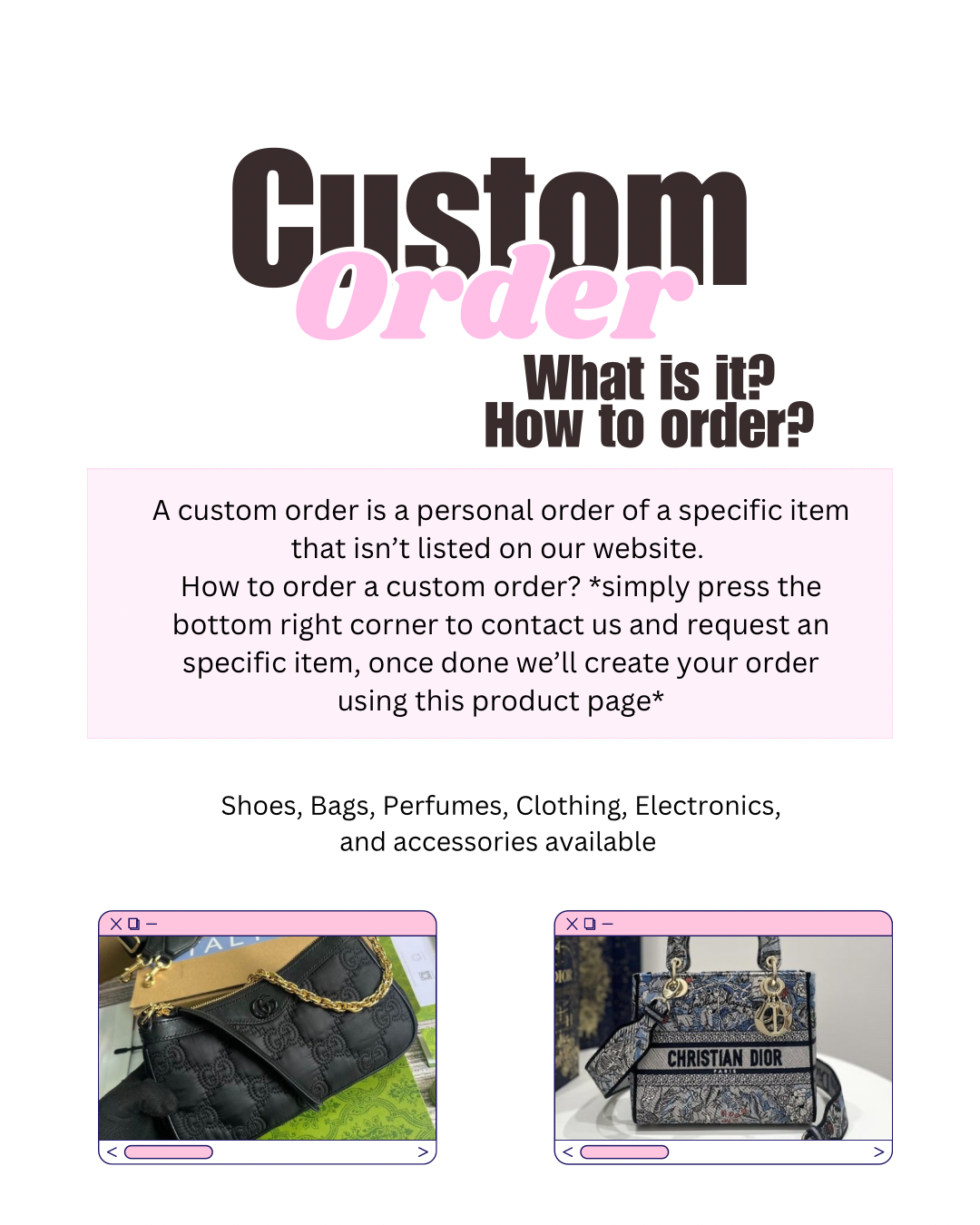 CUSTOM ORDER