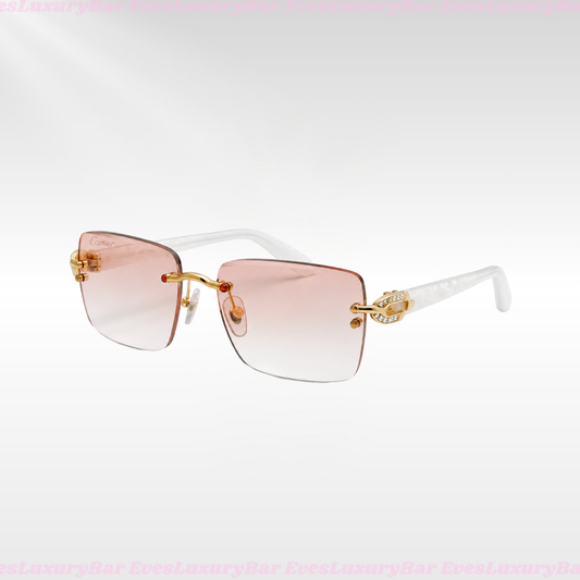 RIMLESS RECTANGLE SUNGLASSES